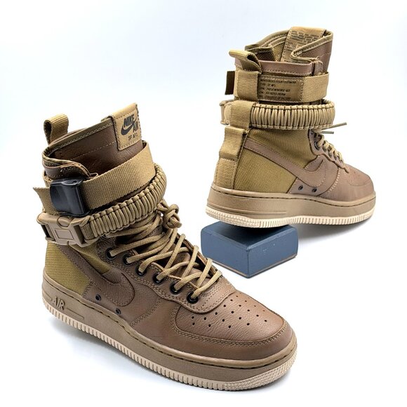 Wmns Nike SF Air Force 1 High 'Golden Beige' + Duffle Bag - Limited Edition - Picture 8 of 16